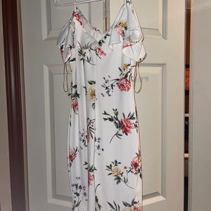 White floral dress